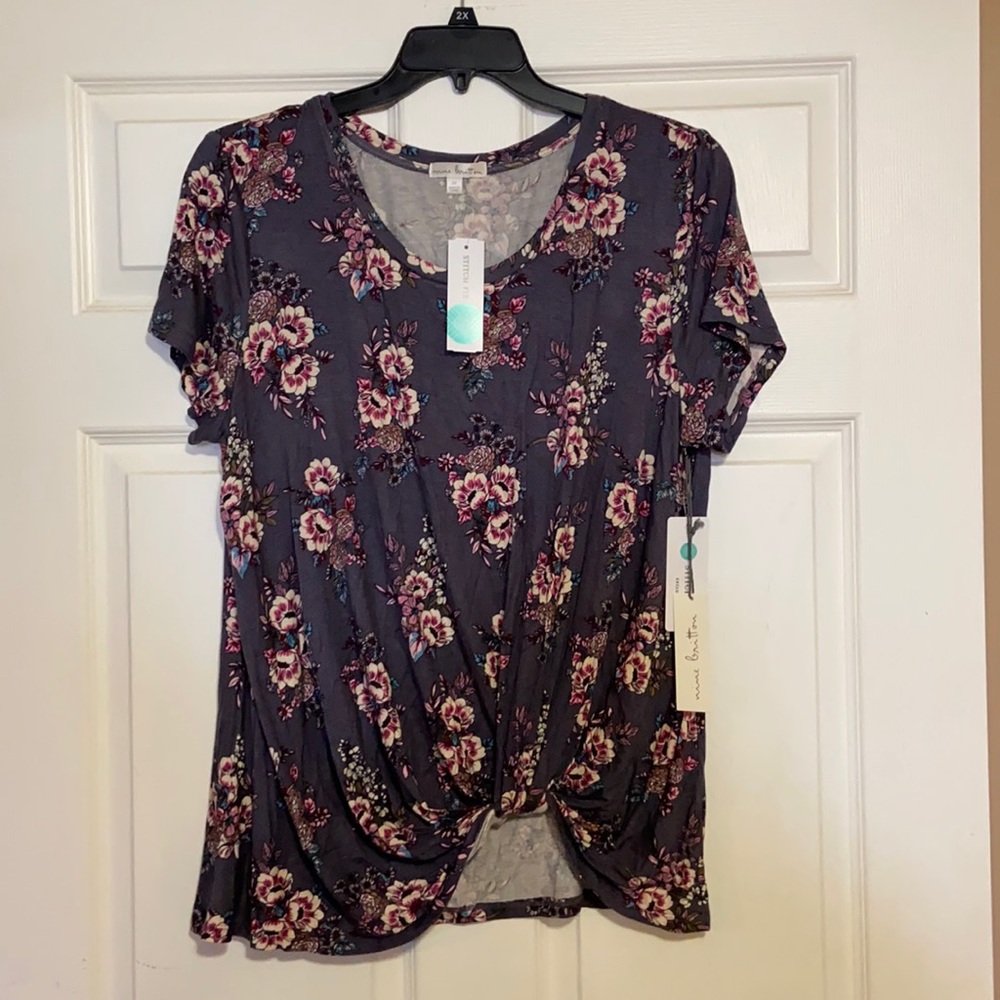 Knot Front Knit Top